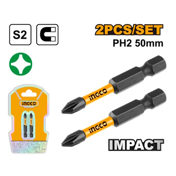 Ingco odvijački udarni bit PH2 50mm set 2/1 SDBIM71PH250 Ingco odvijački udarni bit PH2 50mm set 2/1 SDBIM71PH250